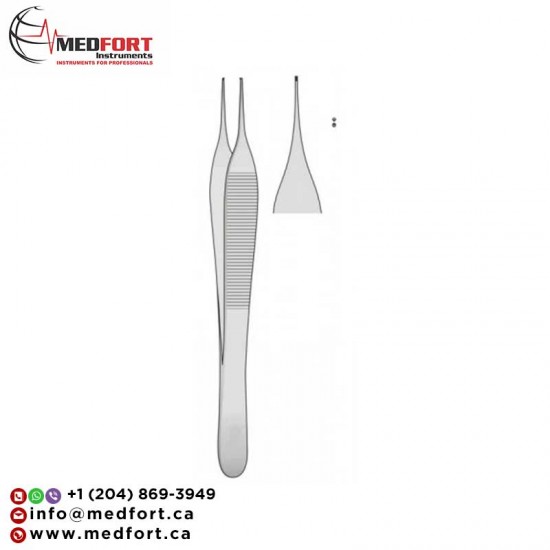 ADSON DELICATE TISSUE AND SUTURE FORCEPS, 15CM, 1X2 TEETH