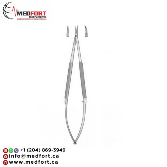 Micro Short Blade Scissors with Round Handle, 15cm,