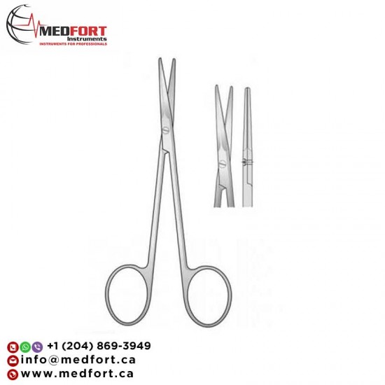 FOMON RHINOPLASTY SCISSORS, 12.5CM, WITH OUTER CUTTING, BOTH SIDES SHARP