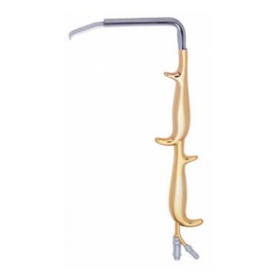 Tebbetts Fiber Optic retractor, With Double Handle and Teeth at Tip
