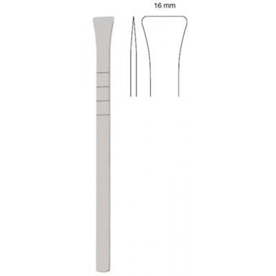 COTTLE OSTEOTOME, 18CM, 16MM, FISHTAIL SHAPED END, STRAIGHT, GRADUATED